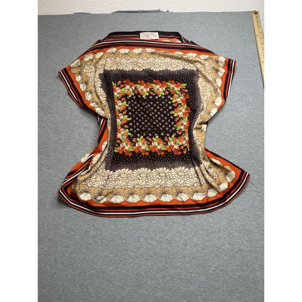 VTG‎ Cirette California Top Sz ? Hippie Shirt 70s Floral Mod READ